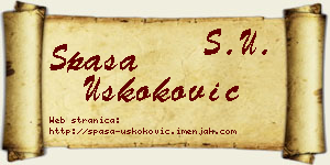 Spasa Uskoković vizit kartica